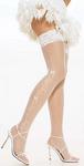 Sheer lace top thigh highs